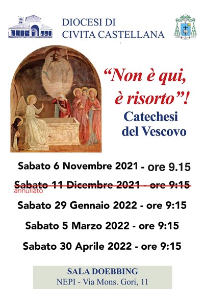 Schede catechesi del vescovo : "Non è qui è risorto!"